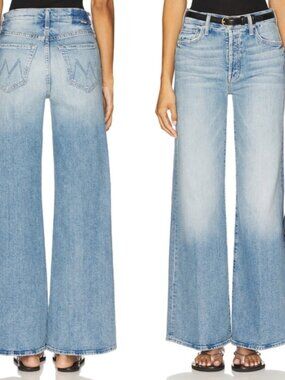 NWT Mother Denim The Tomcat Roller Jean 27 Petite Lil I Confess Jeans Wide Leg